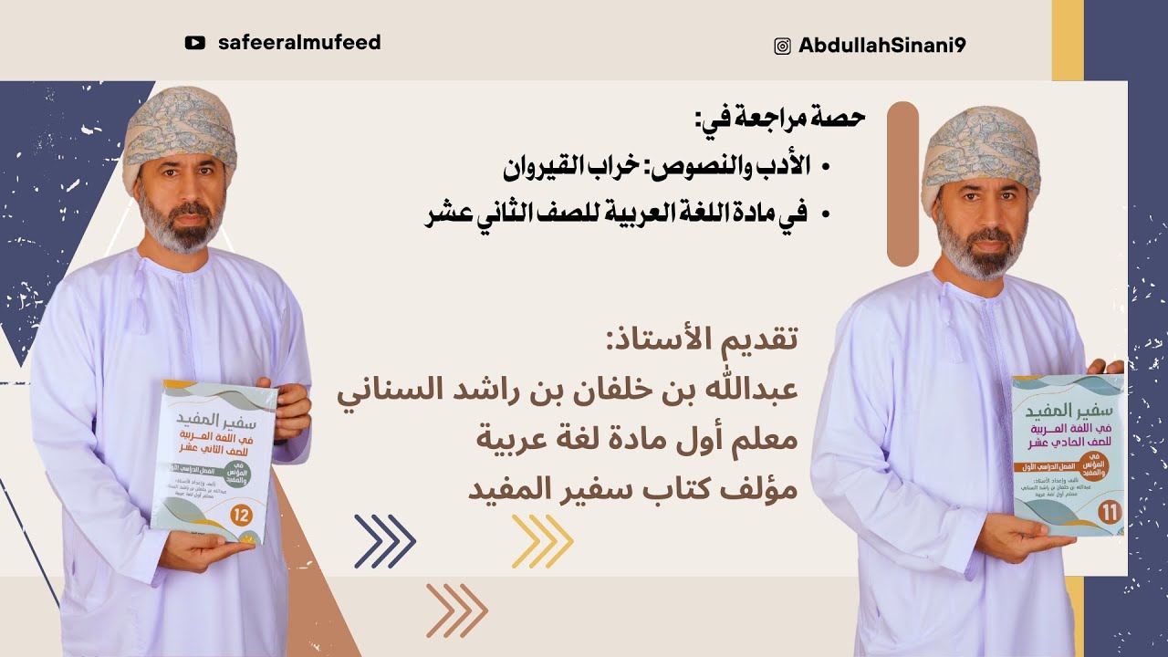 شرح نص خراب القيروان في مادة اللغة العربية للصف الثاني عشر