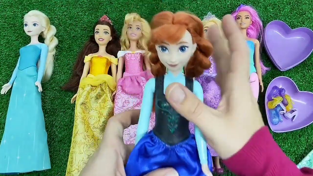 Disney Princess Doll Makeover ~ DIY Miniature Ideas for Barbie - Wig, Dress, Faceup, andMore! DIY