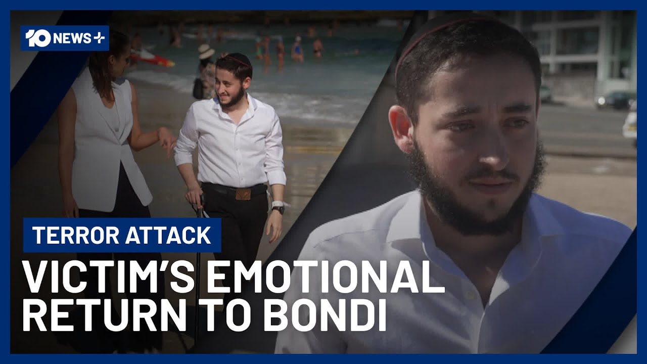 Emotional Moment Heroic Victim Returns To Bondi For First Time | 10 News+