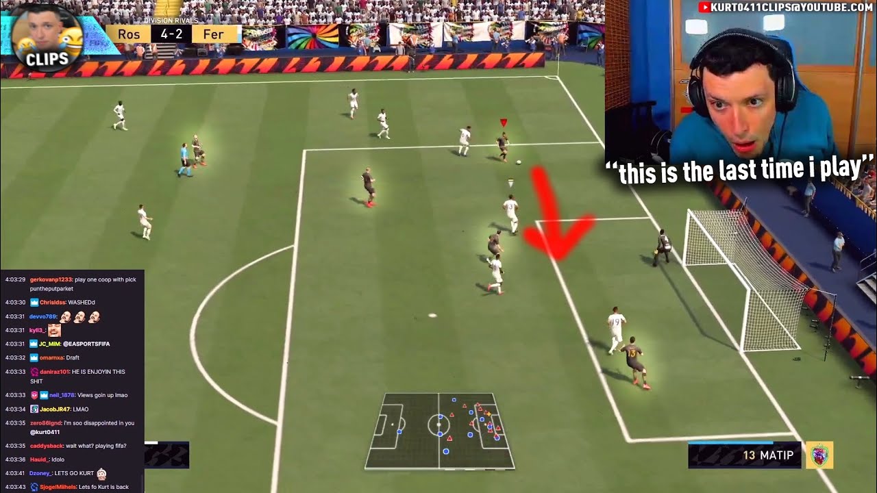 Курт играет в FIFA впервые за 2 года.. 😱