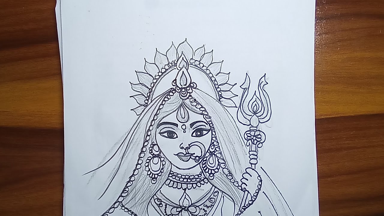 Durga maa easy drawing | Durga maa face drawing | Durga mata drawing | pencilsketch #artistsupriya
