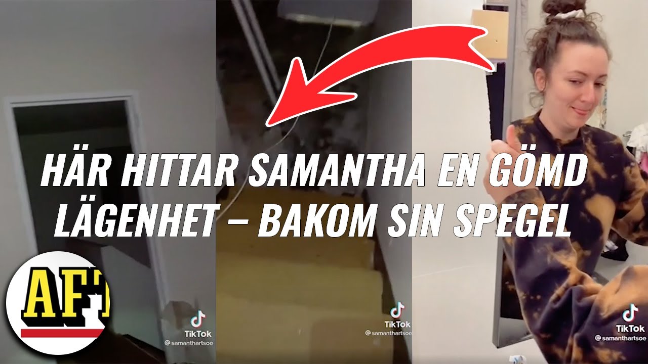 Här hittar hon en hemlig lägenhet bakom spegeln