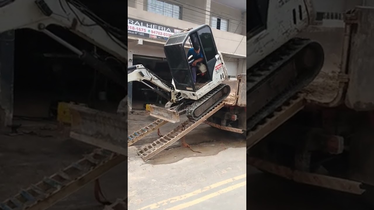 rampa para dobcat (mini escavadeira)