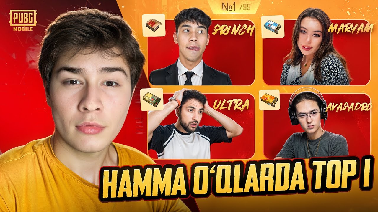 HAMMA O’QLARDA TOP 1😳OLDIK ENG ZO’R STRIMERLAR BILAN | PUBG MOBILE