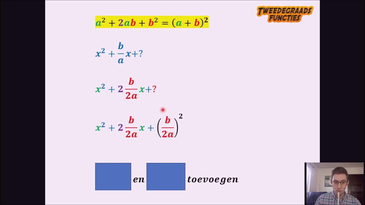 Tweedegraadsfuncties: 6) Schrijfwijze 2: de a, b, c-vergelijking y=ax²+bx+c