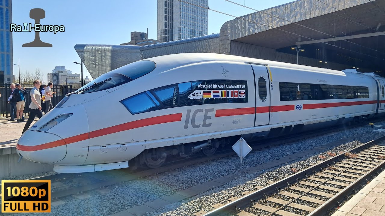 Afscheidsrit ICE 3M 4651 + 4601 vertrekt uit Rotterdam opweg naar Roemond!