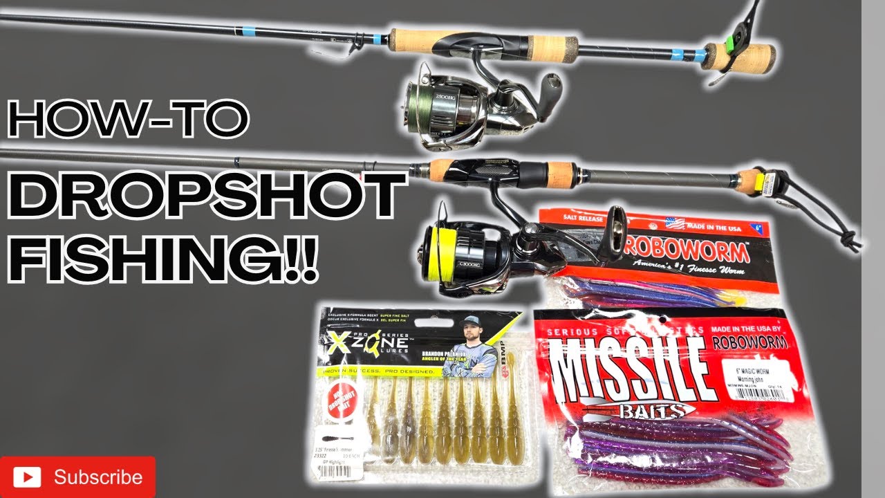 DROPSHOT FISHING From Shore!! (How to Fish a Dropshot Rig)