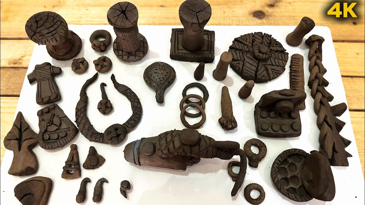 DIY How to make polymer clay miniature kitchen set😍,water well,mini clay ke pyare khilone.