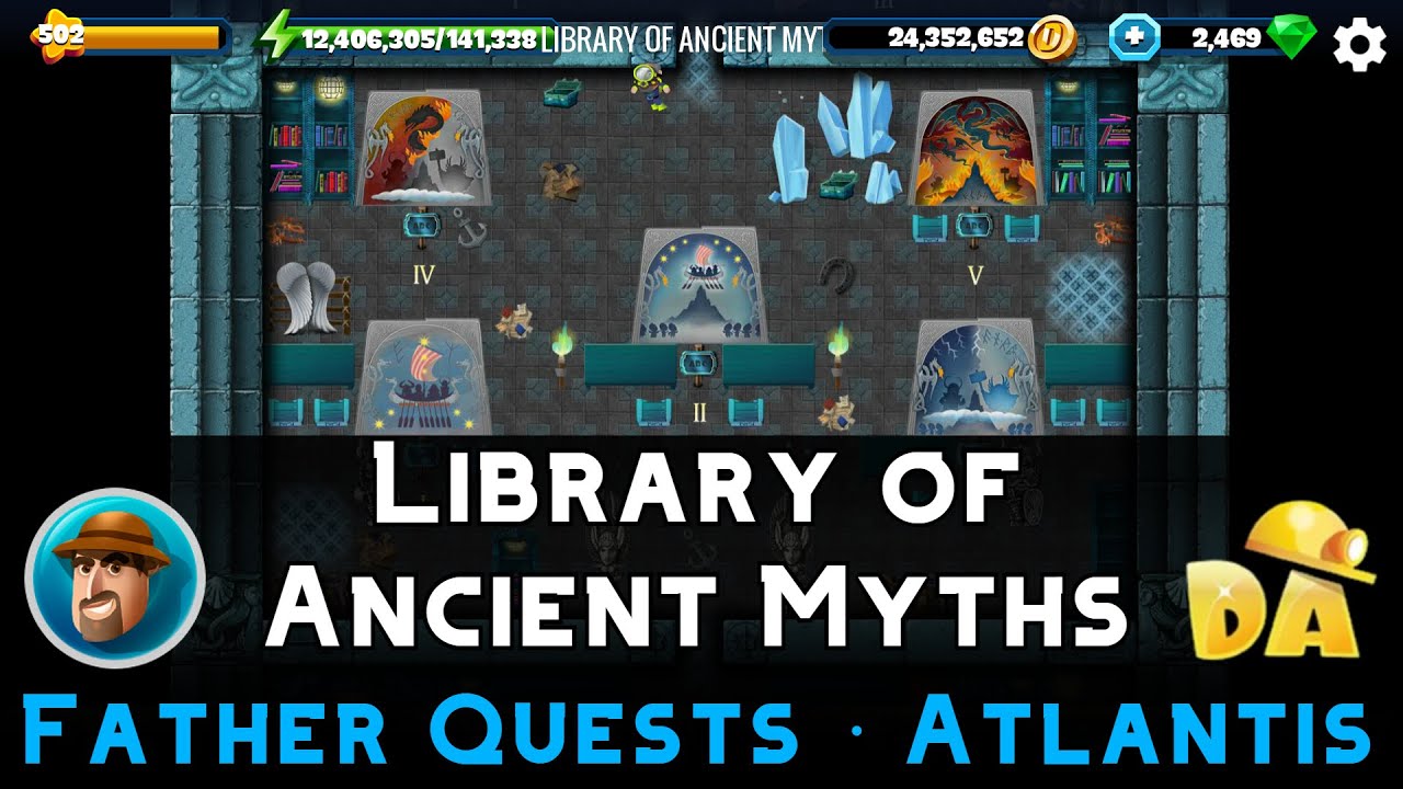 Library of Ancient Myths | Father Atlantis #1 | Diggy's Adventure