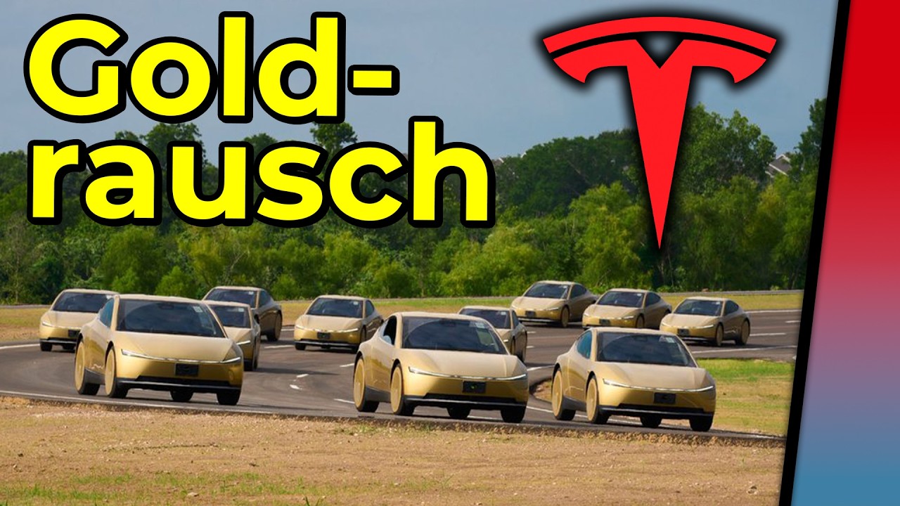Auf Halde? Hunderte goldene Cybercabs stehen bei Tesla in Texas. Wann f&auml;llt der Startschuss?