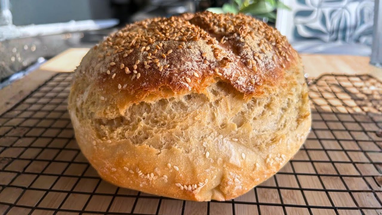 I don’t buy bread anymore! 4-ingredient No-knead homemade bread!