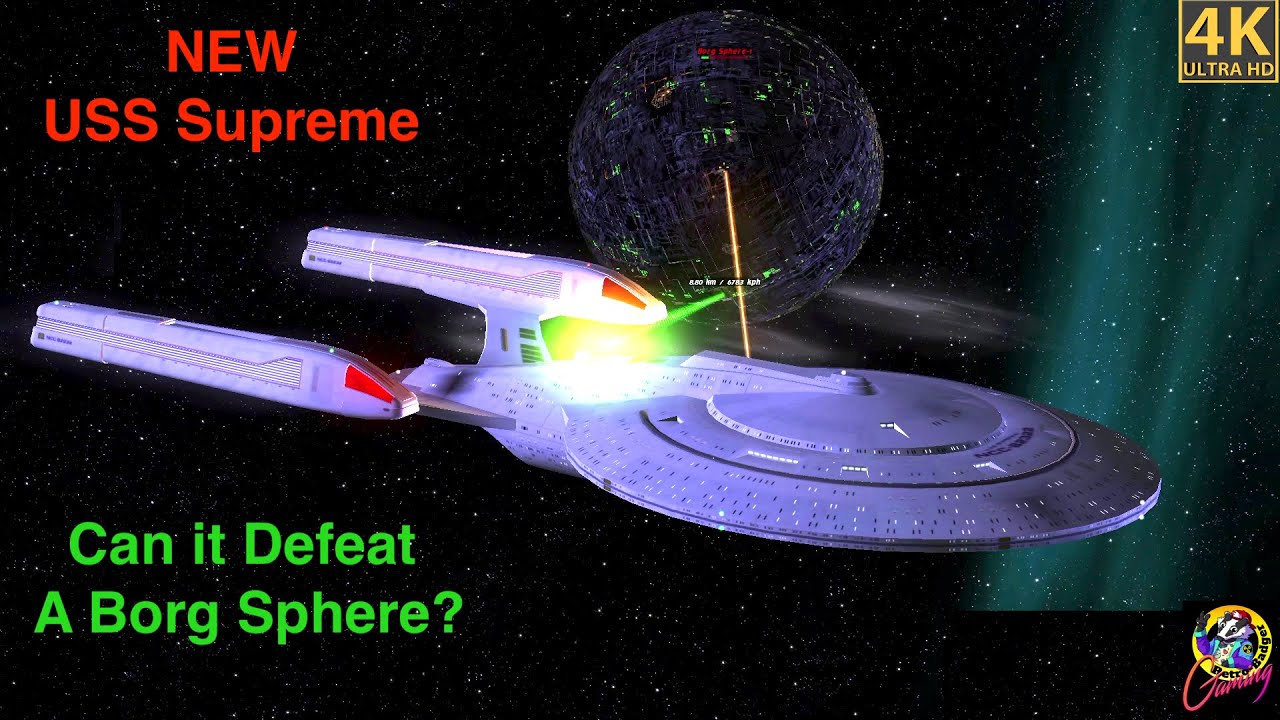 NEW SHIP USS Supremus VS Borg Sphere 4K - Bonus Battle - Star Trek Ship Battles - Bridge Commander