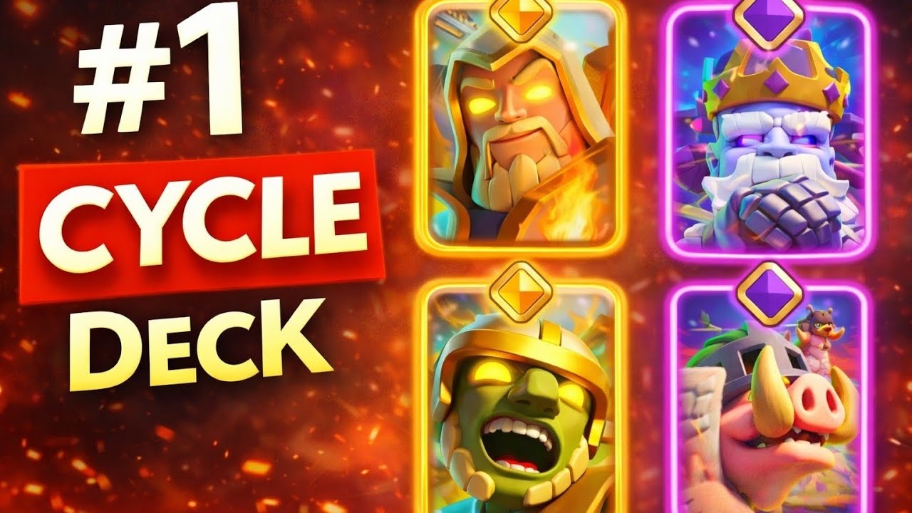 #1 CYCLE DECK in Clash Royale | Hero Wizard + Evo Piggies