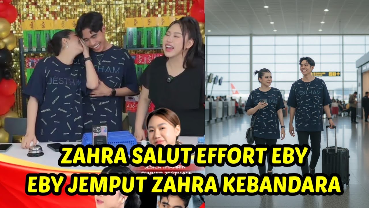 Eby nyusul kemedan, zahra jemput eby kebandara, eby salut dengan effort zahra #zahby 