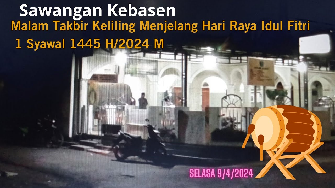 Desa Sawangan Kebasen Malam Takbir Mejelang Hari Raya Idul Fitri  1 Syawal 1445 H/2024 M