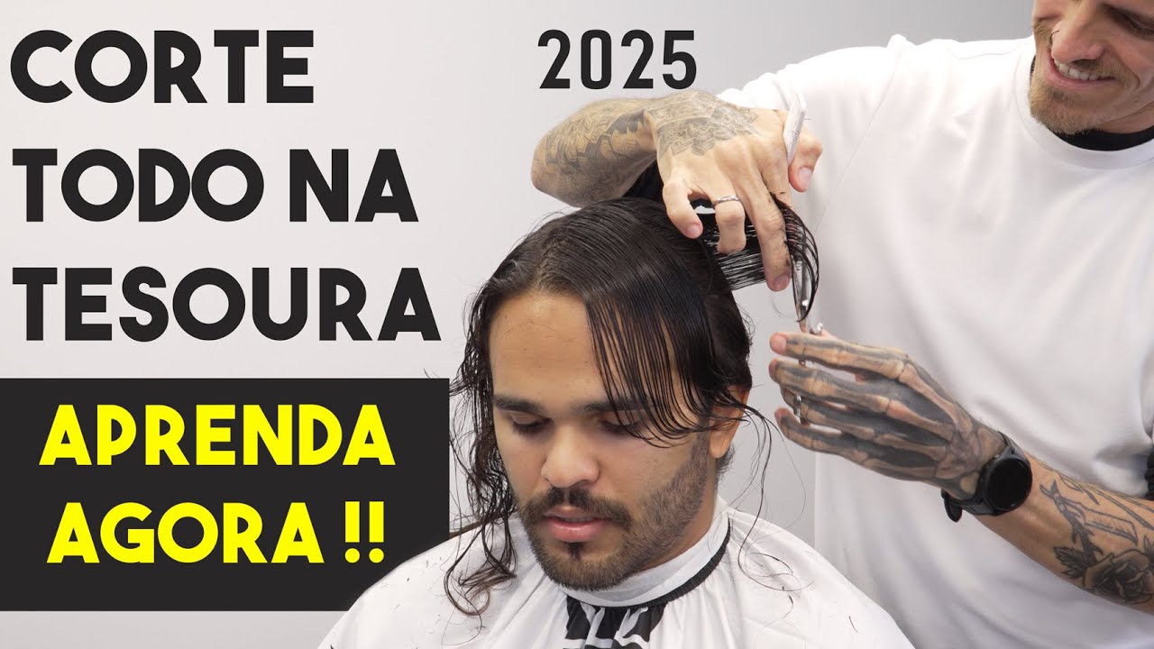 COMO FAZER CORTE TODO NA TESOURA - FÁCIL 2025 ✂️