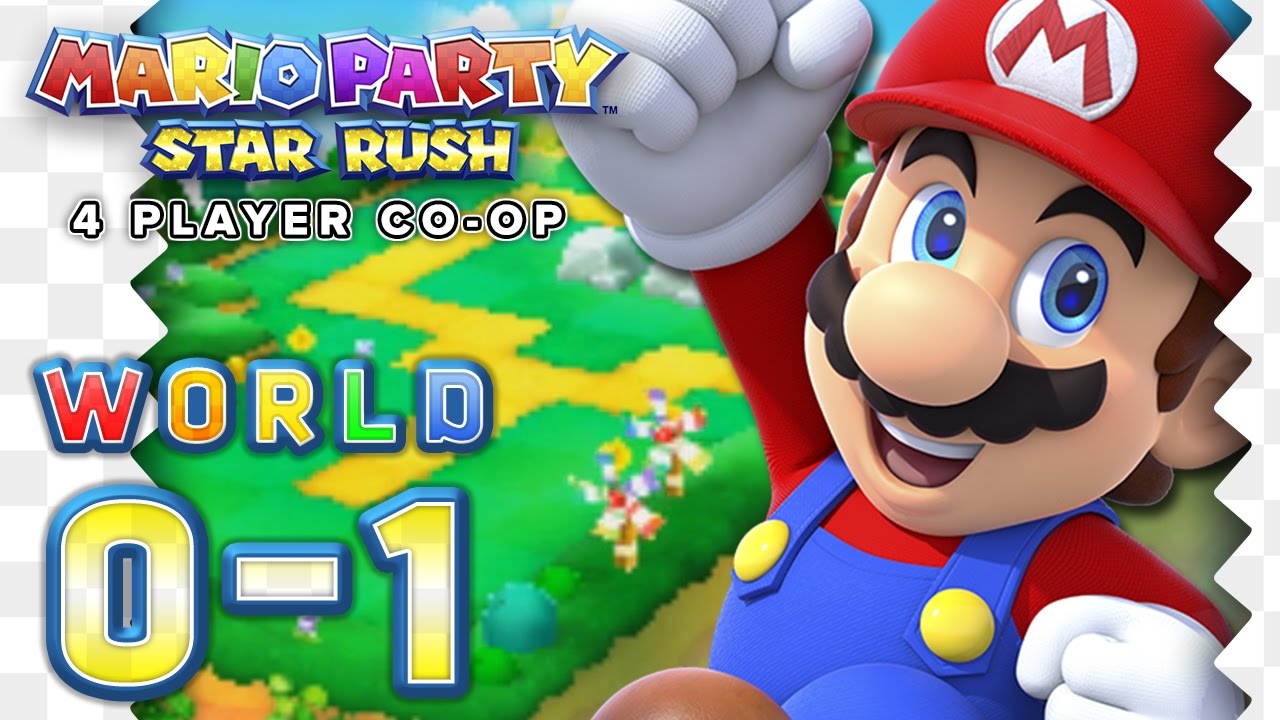 Mario Party Star Rush - Toad Scramble: WORLD 0-1 (4-Player)
