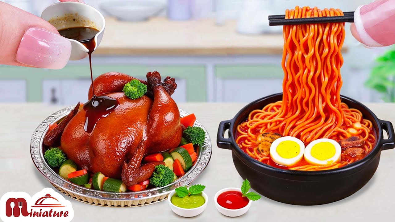 Best Of Combo Food 🤗 How To Make Mini Fried Chicken Thigh With Korean Spicy Noodles & French Fries