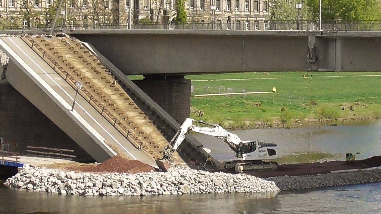 Aktuelles Update zu den Arbeiten an der Carolabrücke in Dresden 22.04.2025