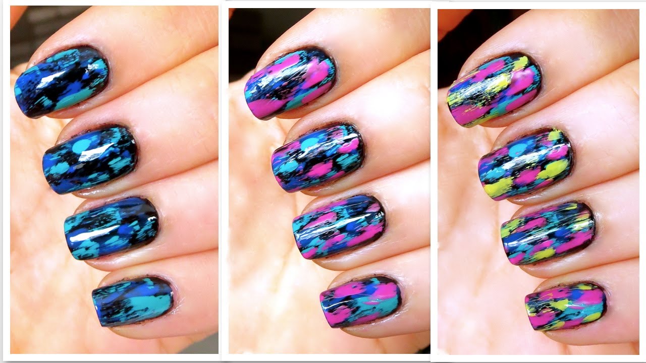 3 Unhas Decoradas Abstratas Passo-a-Passo (Super facil) - 3 Easy Abstract Nail Art