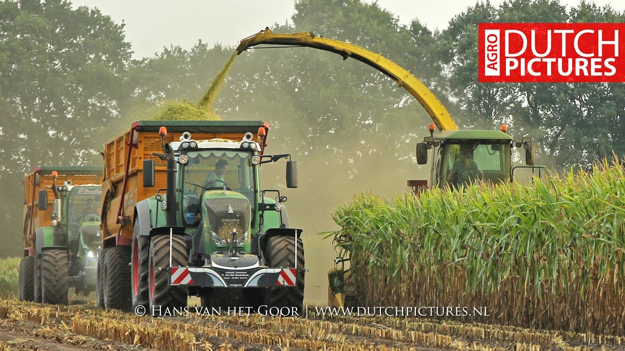 John Deere 6850 - Fendt 828 Vario - P van den Hardenberg - Mais hakselen - Maize silage - 2018