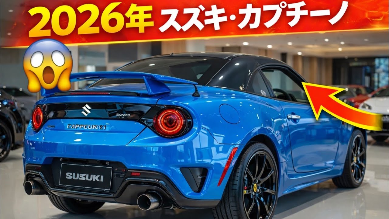  2026年 スズキ・カプチーノ復活！世界を驚かせる最小JDMスポーツカー」 🚗🔥