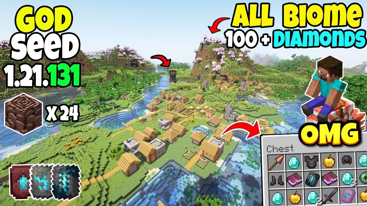 🔥Ultimate (God Seed) For Minecraft 1.21.131 Bedrock And PE | All Biomes Seed | Minecraft Seeds