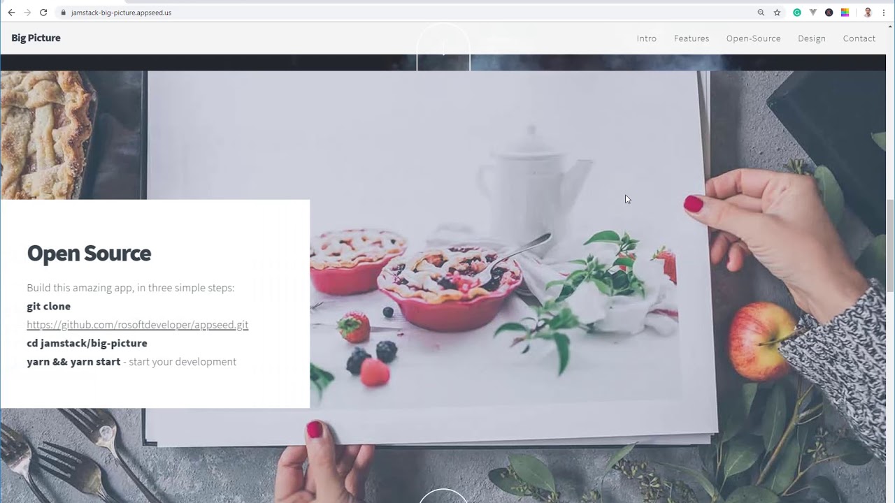 JAMstack - Open-Source App with Big Picture Design | AppSeed