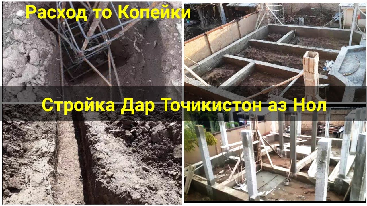 Проект дома | Строительство в Таджикистане | Расход фундамент