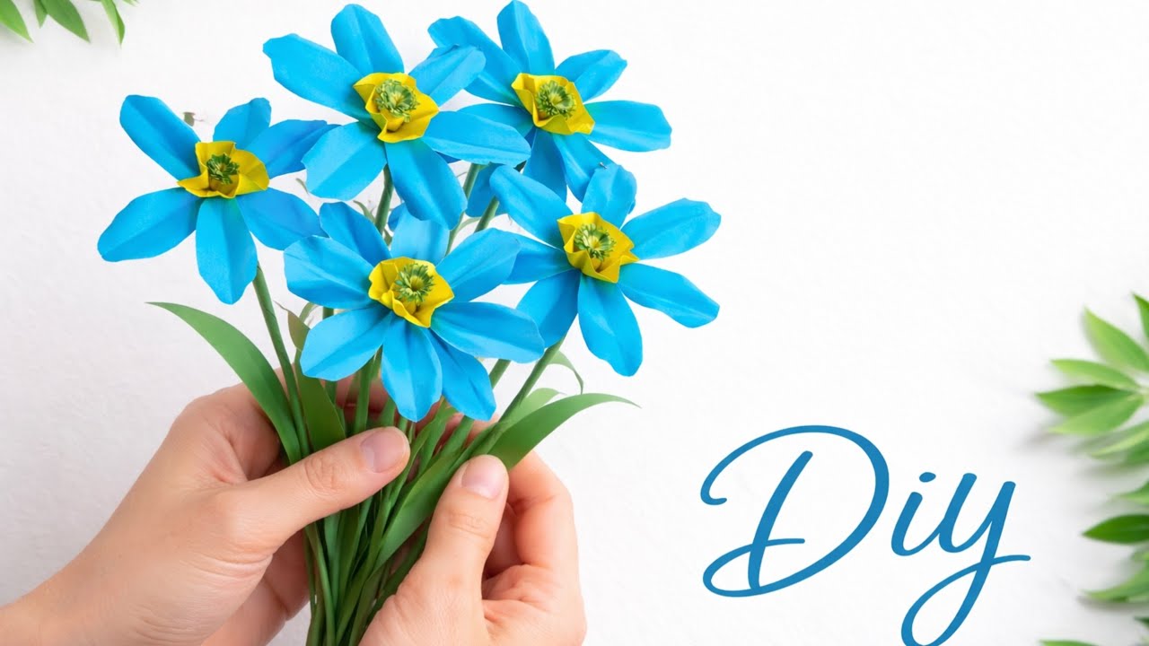 Easy Paper Flower DIY 🌸 | Beautiful Wall Decor Idea | Step-by-Step Tutorial |
