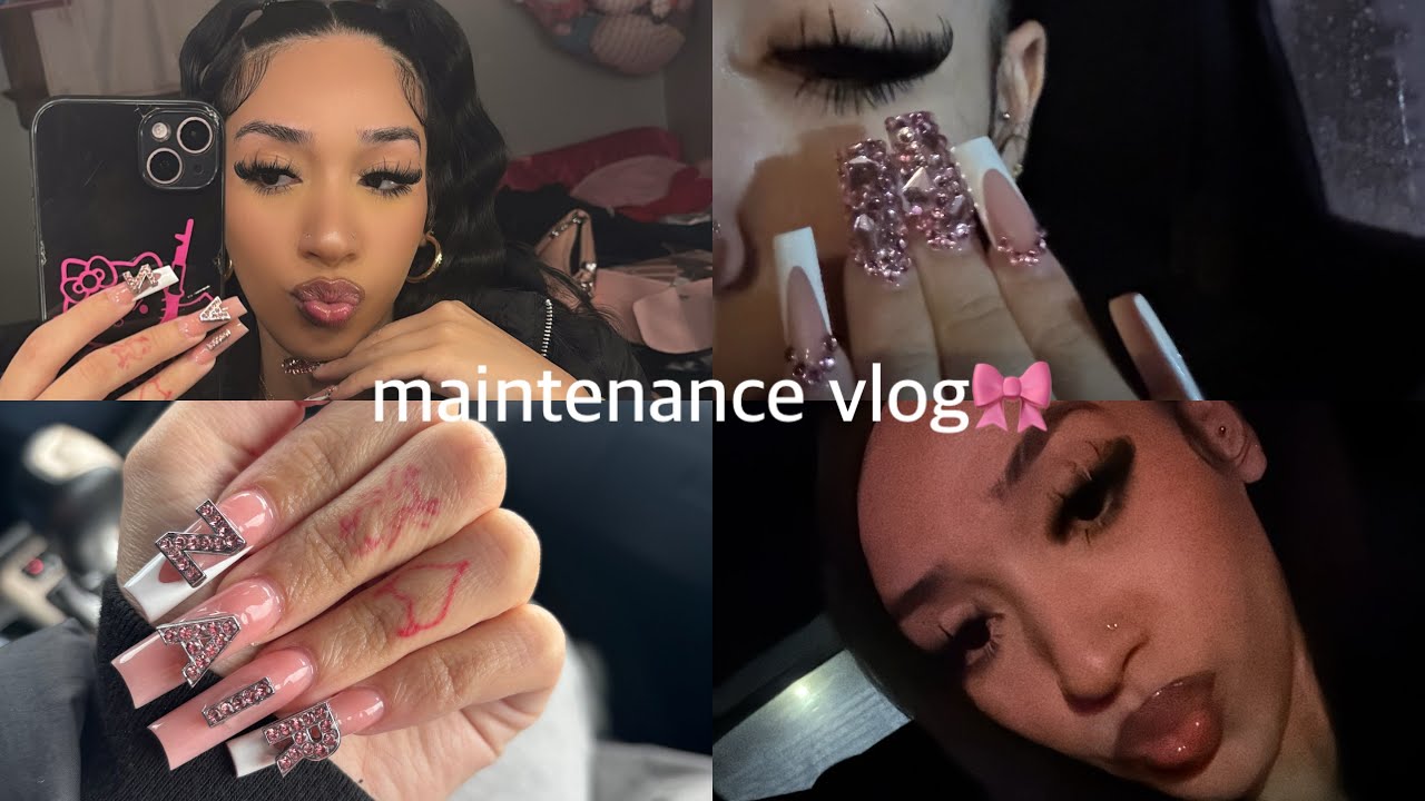 maintenance vlog🎀 | hair, lashes & nails