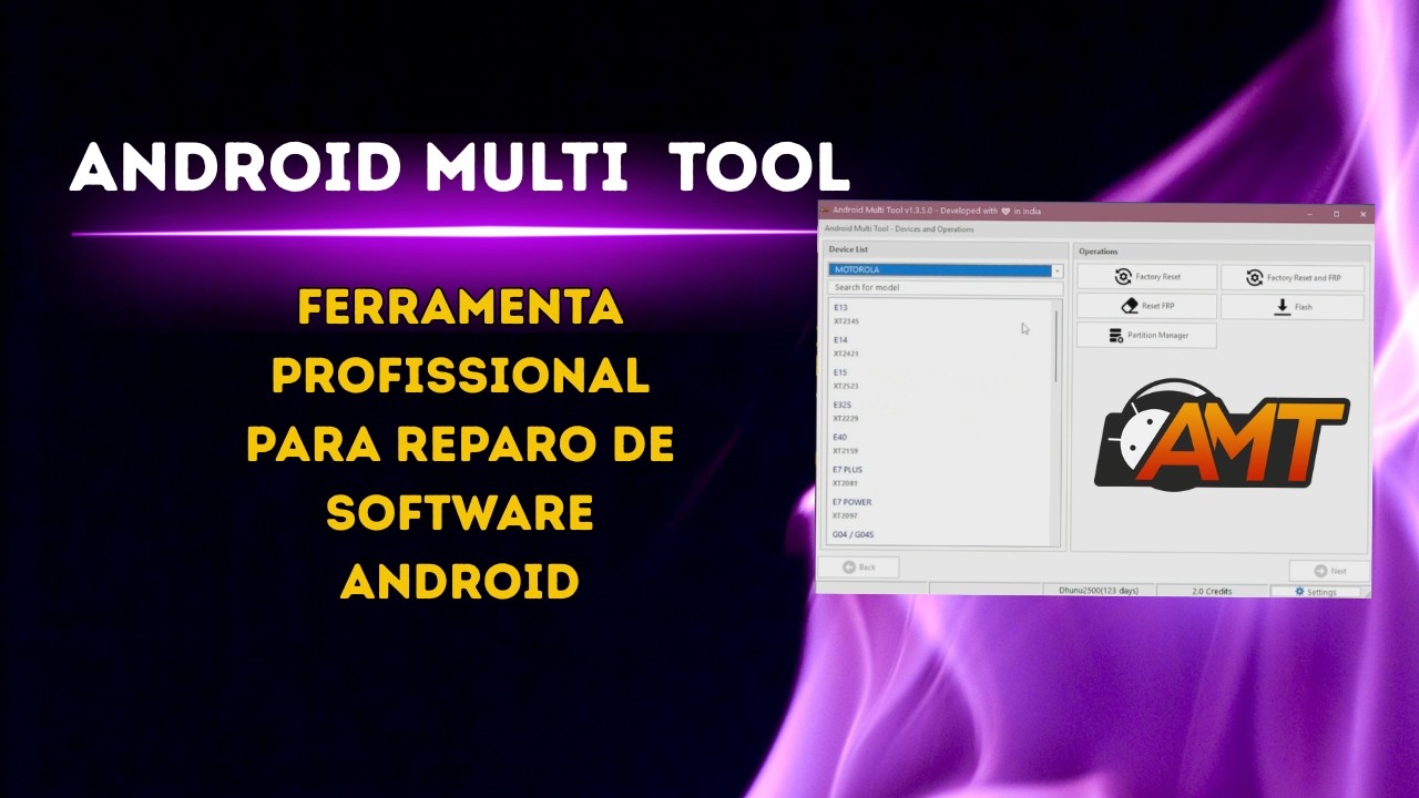 Android Multi Tool, Remover conta google Moto G04, G04s, G05, G06, G13, G14, G15, G17, G22, G23