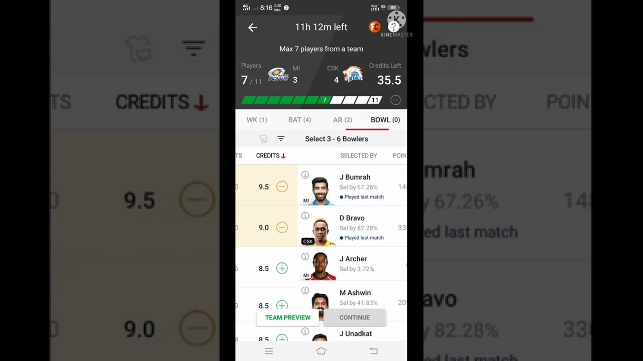MI VS CSK DREAM11 TEAM PREDICTION #shorts