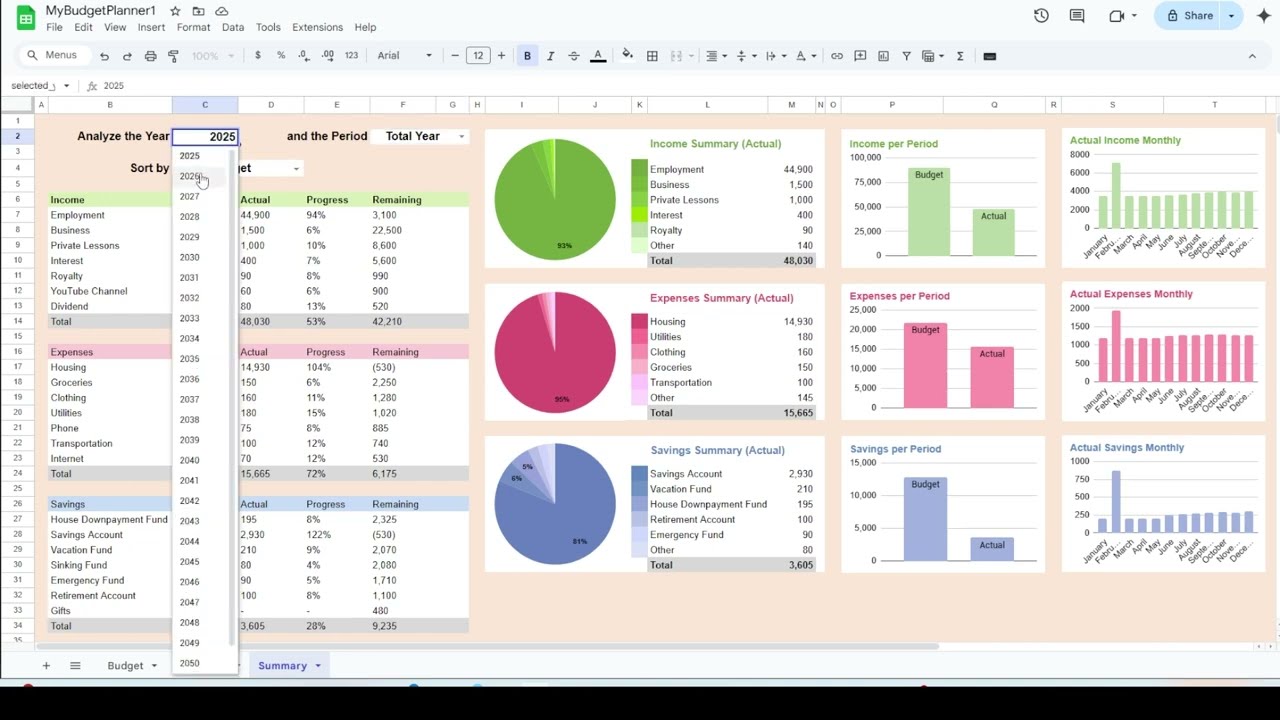 How to Create the Ultimate Dynamic Personal Budget in Google Sheets &ndash; Full Step-by-Step Tutorial