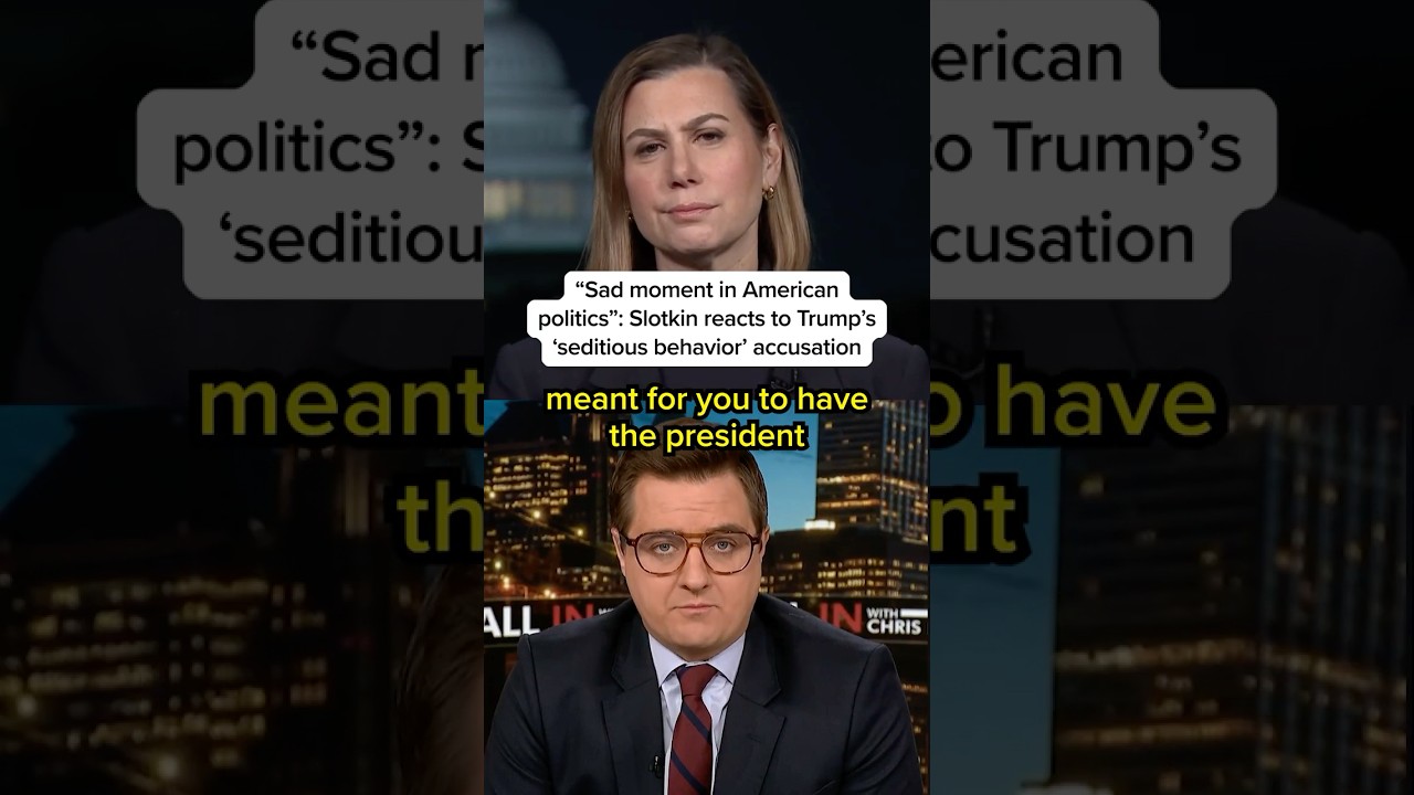 'Sad moment in American politics': Slotkin reacts to Trump's 'seditious behavior' accusation