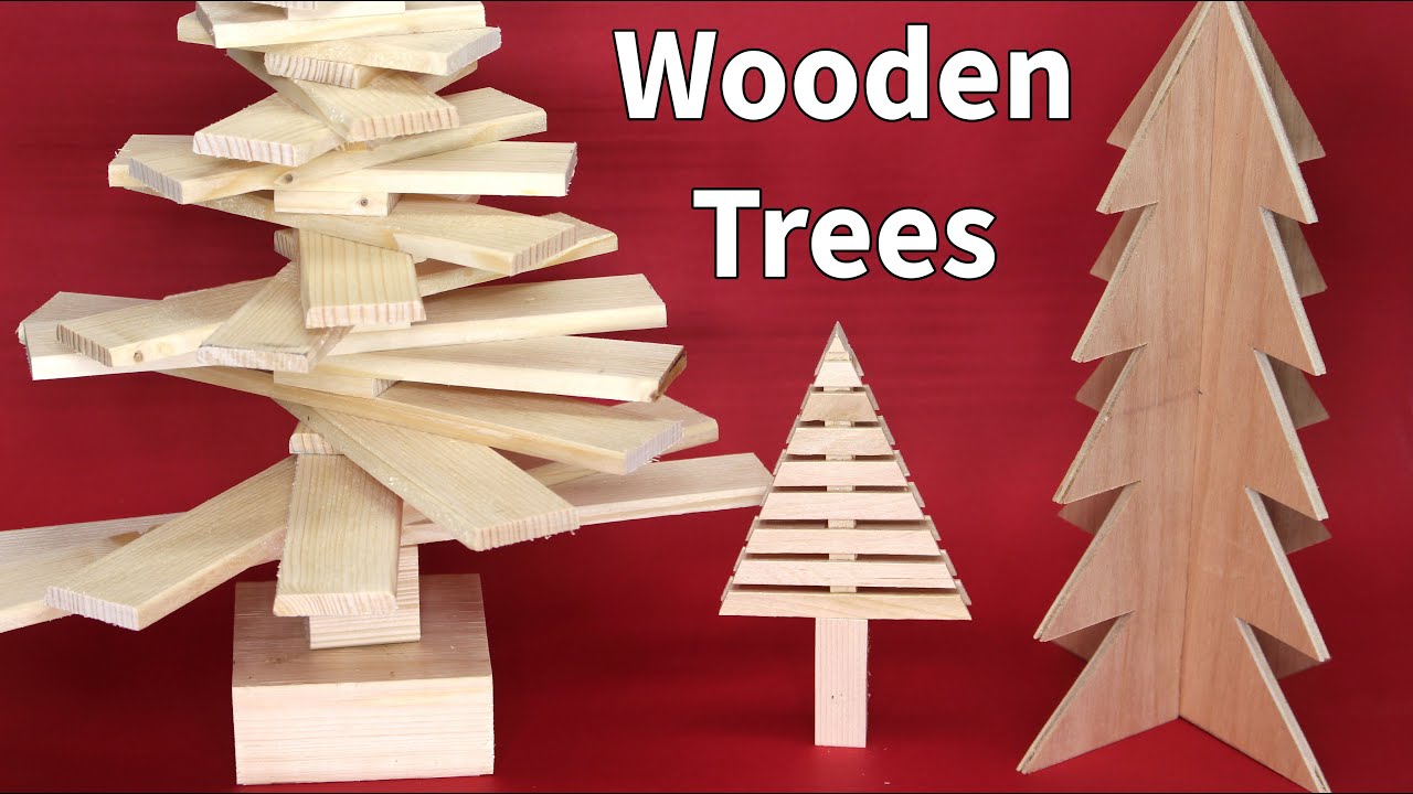 5 Simple Wooden Christmas Trees with Easy Storage
