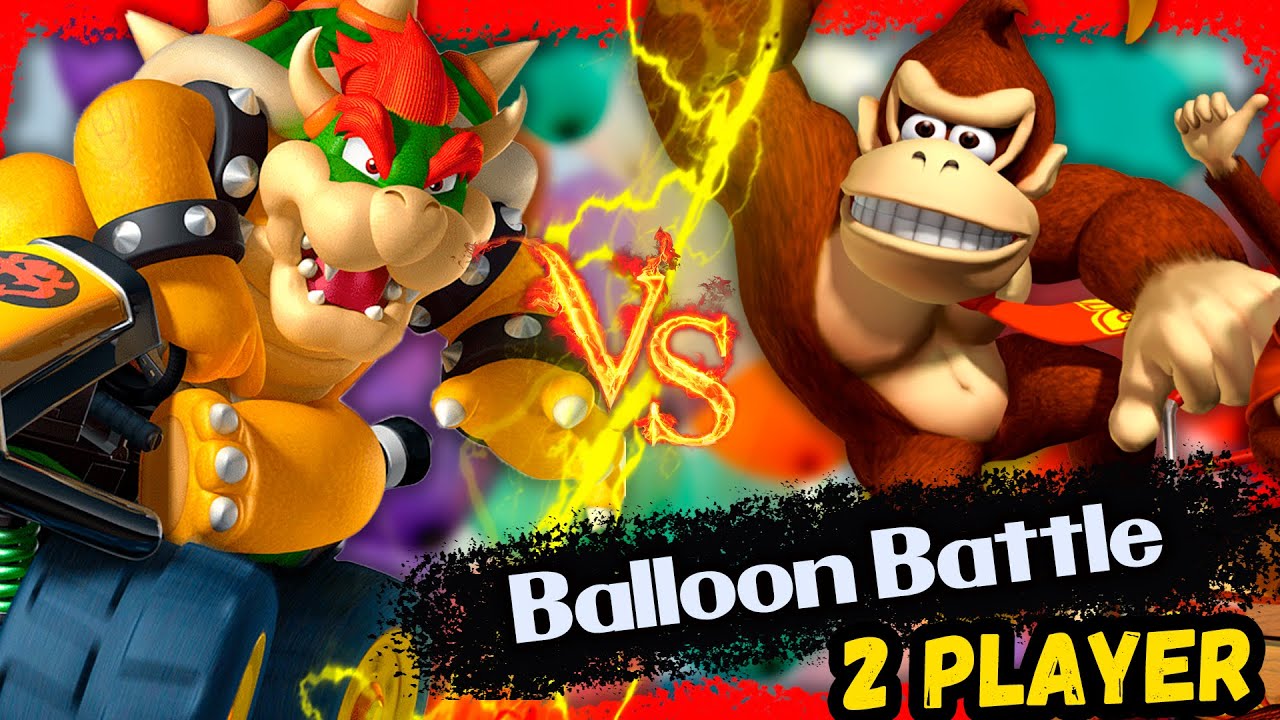 Mario Kart 8 Deluxe Multiplayer 2021 – 2 Players | Balloon Battle (Bowser vs Donkey Kong)