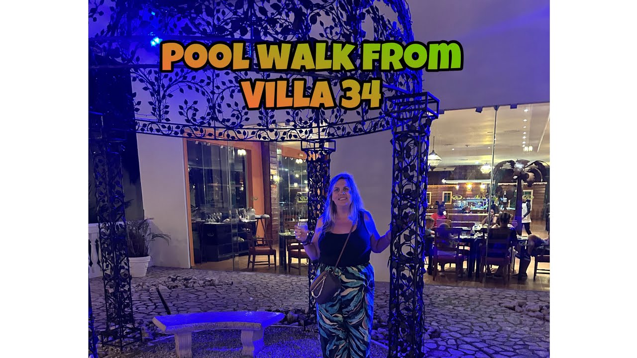 Resort walk Grand Palladium Jamaica Resort to the pool part 1