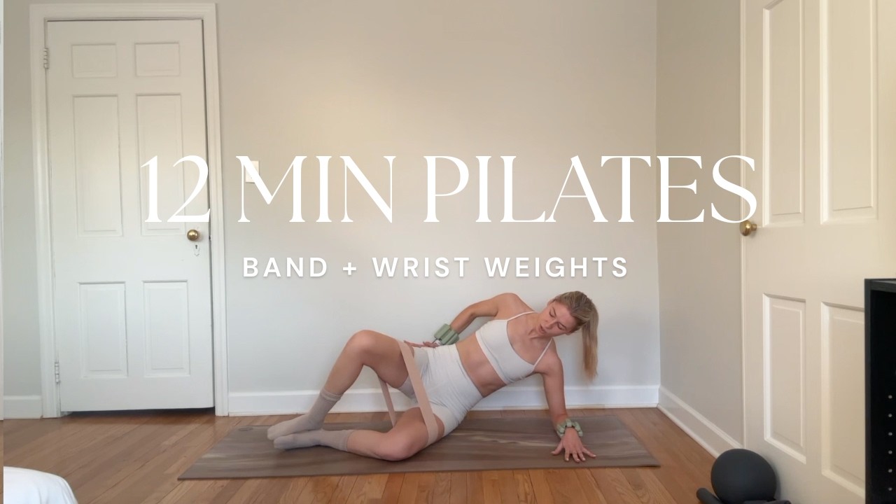 12 Min Mat Pilates | Band + Wrist Weights