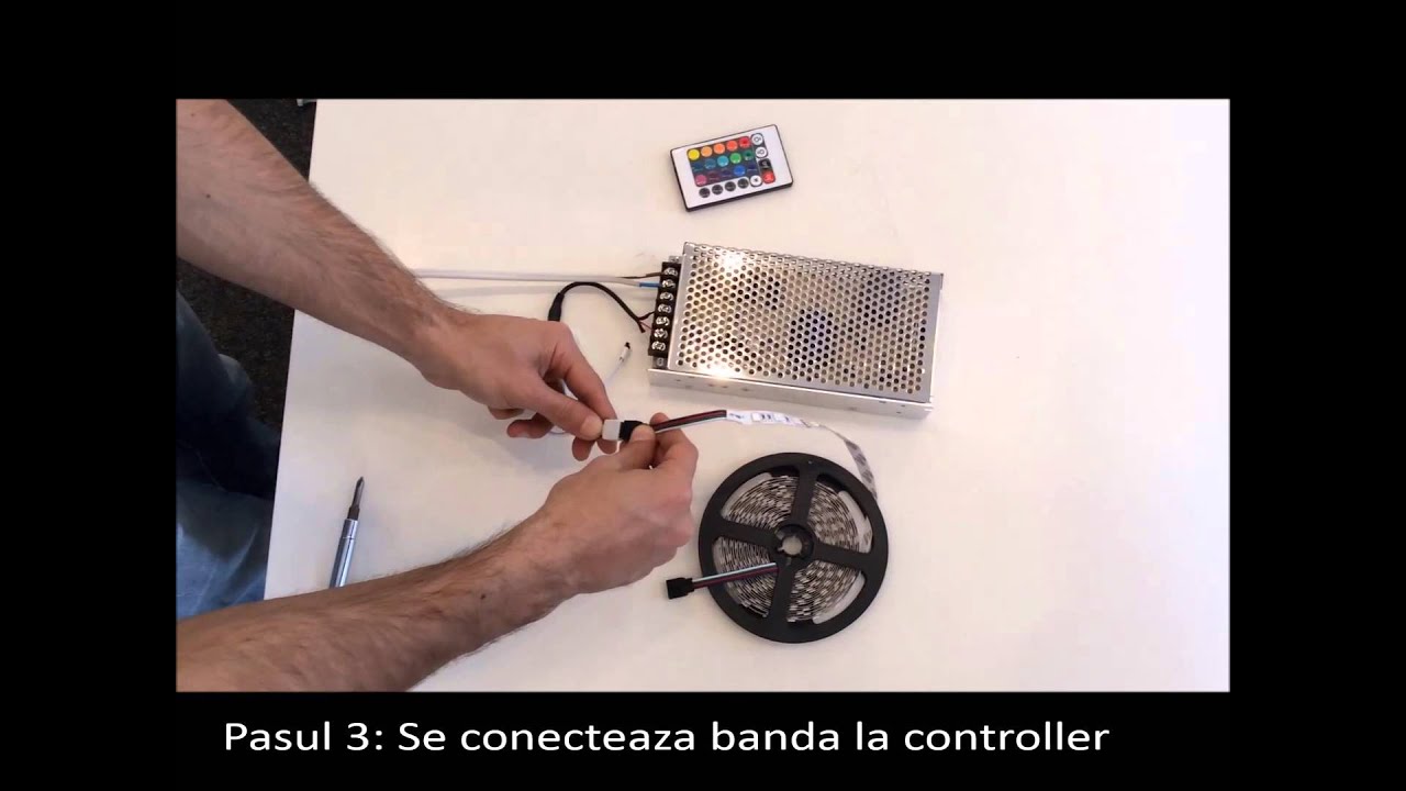 Cum se monteaza banda LED RGB (ledled.ro)