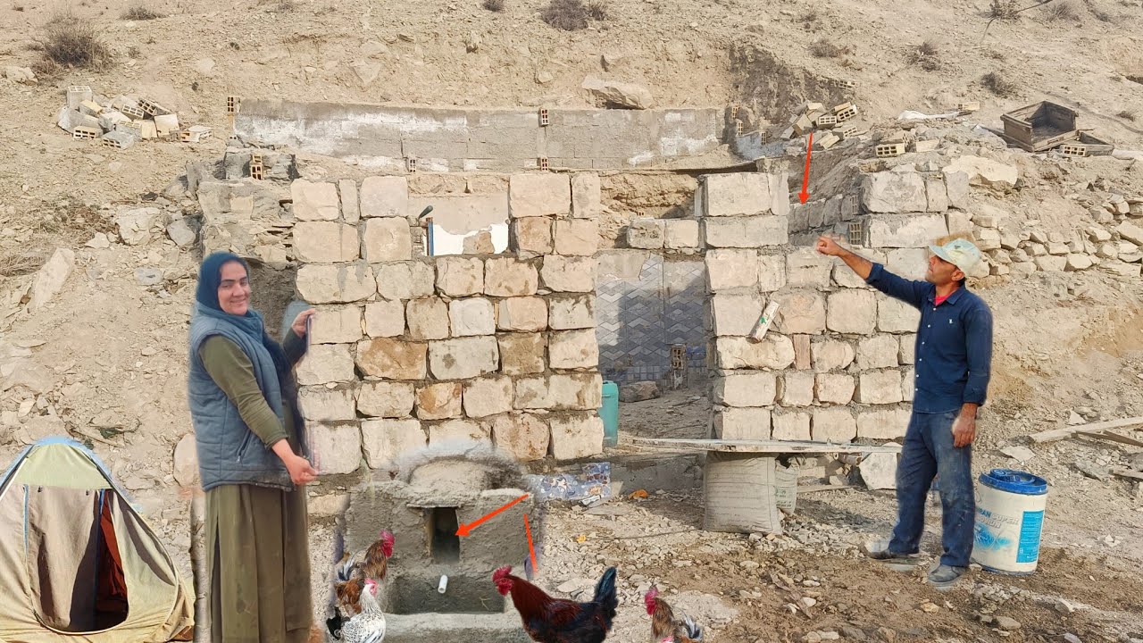 Laborer and single nomadic mother colla#Single Woman #Building a Dream Home #Nomadic Life #Kindness 