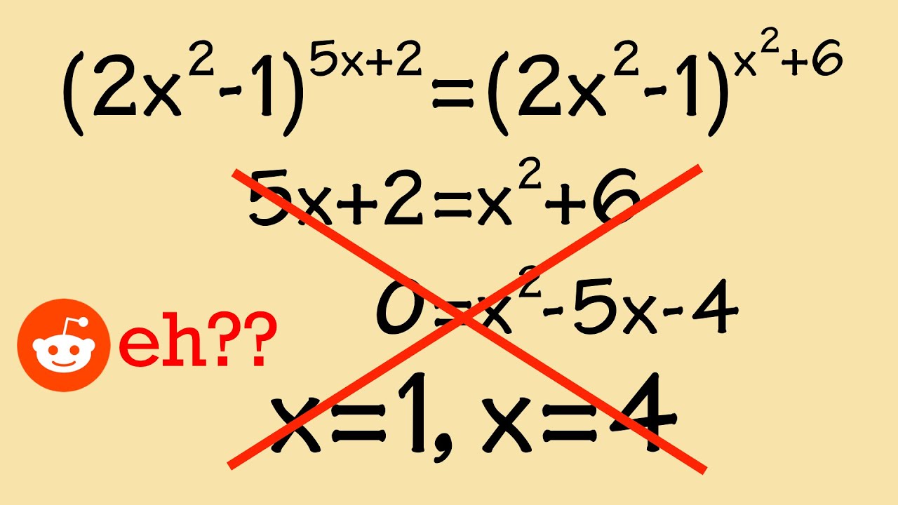 Be careful when solving this 