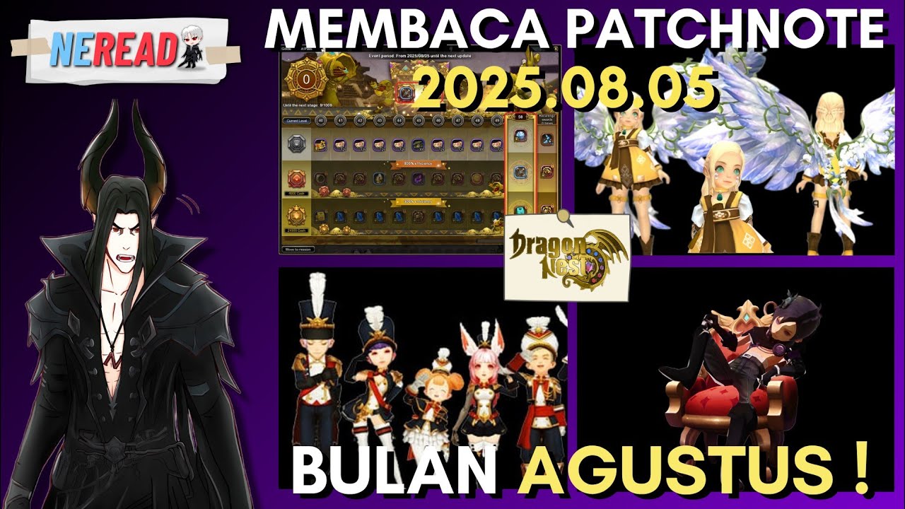 NEREAD - PATCHNOTE DRAGON NEST AUGUST 2025.08.05, GOLDEN GOBLIN PASS, MUSICIAN COSTUME, FREE W/T/D.