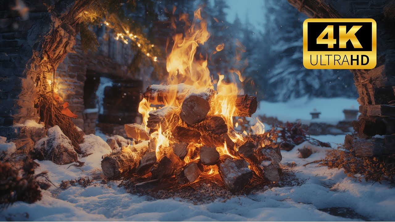 The Most Beautiful & Relaxing Christmas Fireplace for Your Home | Soft Crackling Woods | 8H 4K #420