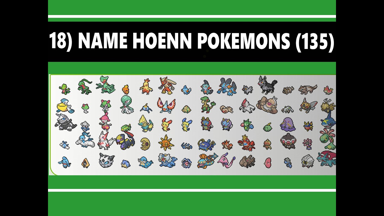 (Day 18) Naming all 135 Hoenn Pokemon... beat my score...