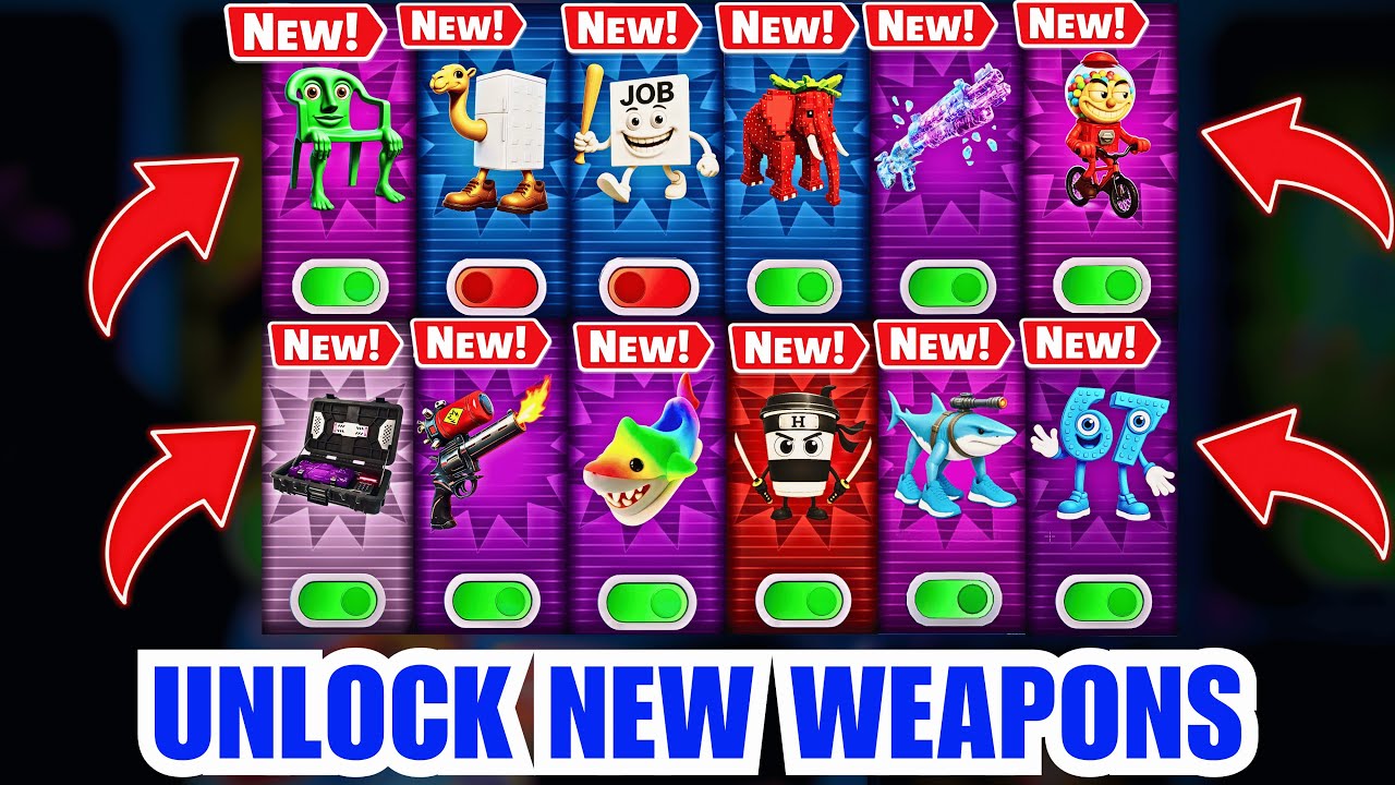 ALL NEW WEAPONS CRAZY 1V1 FFA ALL GUNS & RIDES MAP FORTNITE CREATIVE - ALL SECRETS LOCATIONS PART 26