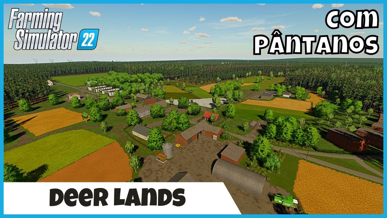 FS22 Mapas Conhecendo DEER LANDS mapa Florestal, com Pântanos para Consoles Farming Simulator 22