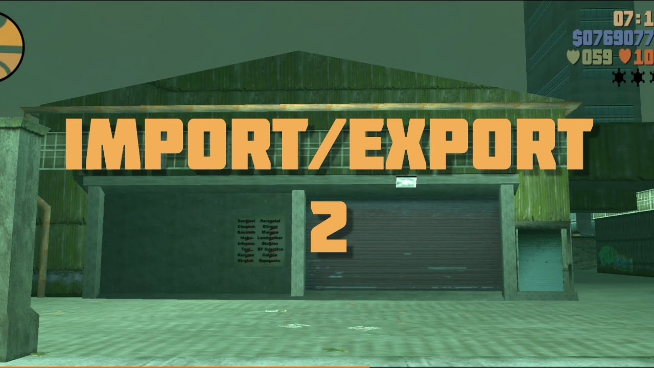 GTA3 SHORESIDE VALE IMPORT/EXPORT GARAGE 100% COMPLETION GUIDE GRAND THEFT AUTO 3