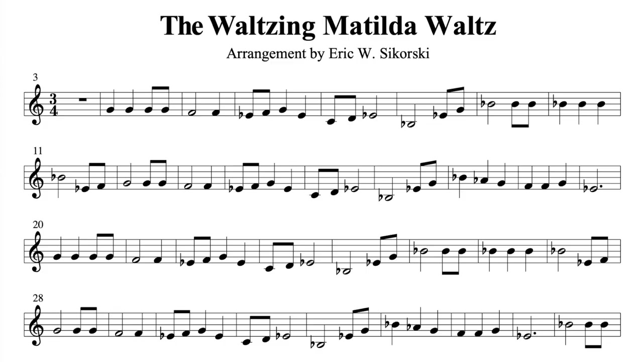 The Waltzing Matilda Waltz (in 3/4 time) OLD VERSION