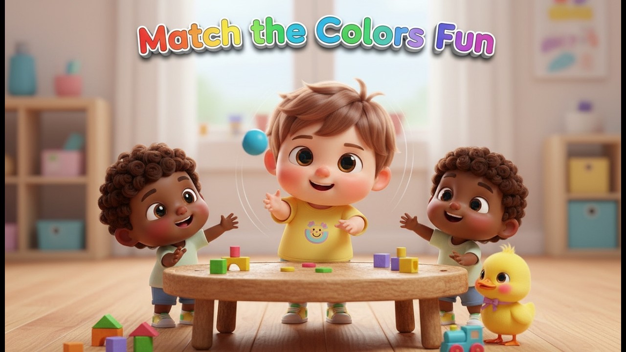Match the Colors Fun – Nursery Rhyme, Toddler Learning, and Color Recognition